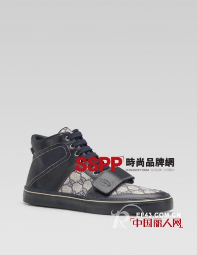 古驰（Gucci）2010秋冬男士高帮系带运动鞋系列精彩画册展示（图）