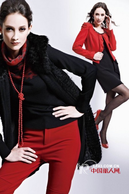 TEMAR女装红黑搭配 玩转秋冬职场显成熟