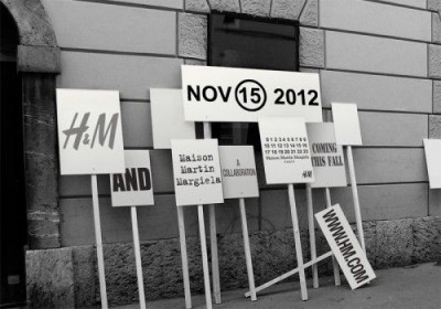 H&M与MMM合作系列发售预热看板