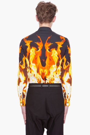 英国知名时装品牌AlexanderMcQueen2012春夏火焰衬衫