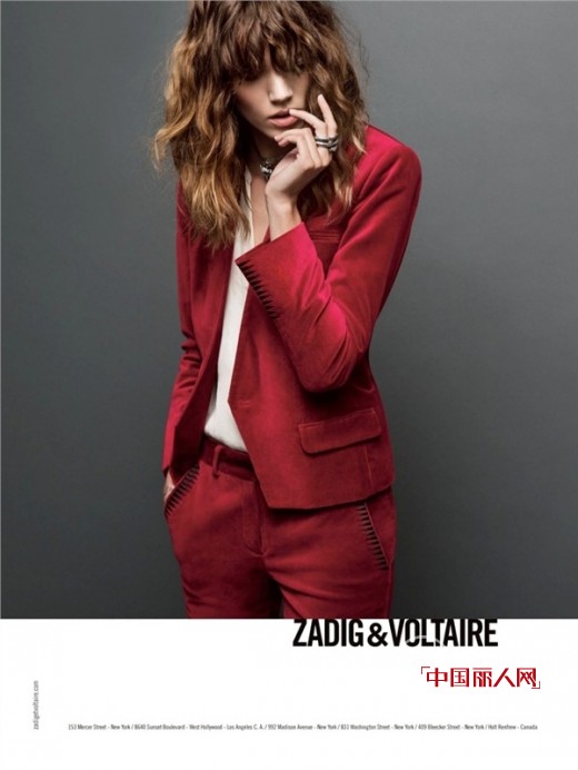 弗莱娅-贝阿·埃里克森——Zadig & Voltaire 品牌模特