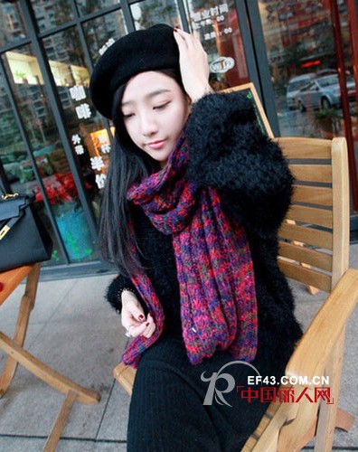 冬季防寒保暖围巾搭配 女士毛线围巾搭配