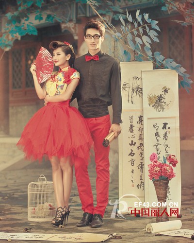 中国风创意婚纱照图片