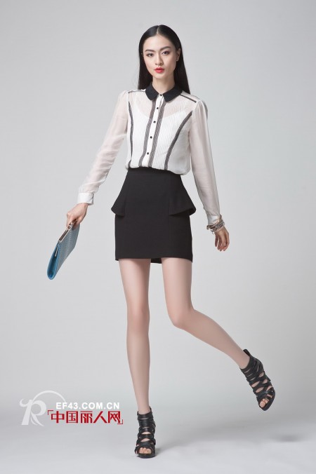COCOON女装2013春季新款 基础黑白色打造通勤骑士风