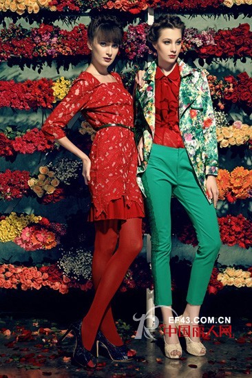 欧兰卡品牌女装2013新品 春夏季就要大红大绿