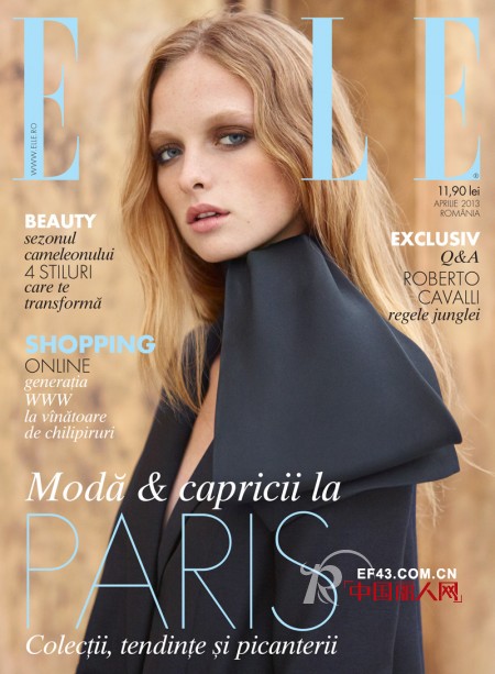 超模伊娃·唐尼(Eva Downey)绝美演绎Elle杂志罗马尼亚4月刊