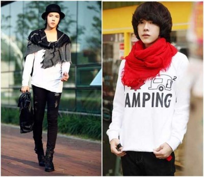 BigBang风格 秋冬季节用围巾展现不同时尚风格