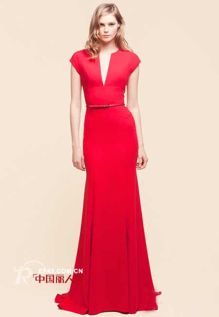 红色婚纱礼服 高贵优雅挡不住