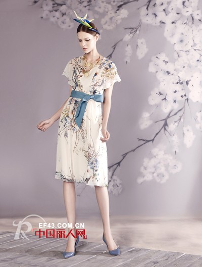 欧柏兰奴夏季新品 裙摆上的中国