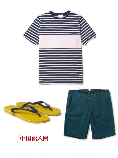 夏天海边度假男生穿衣如何搭配 秀出八块腹肌的好身材