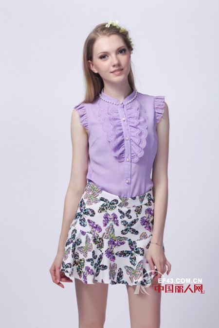 紫色上衣搭配什么颜色　紫色雪纺衫搭配什么裙子