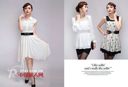 阿珍妮时尚女装打造白领全新黑白OL风格