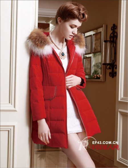 图案女装2014秋冬新款 红色诱惑袭来 红色呢子外套搭配