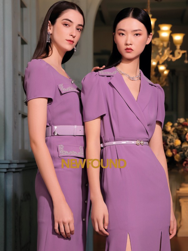 职场紫色连衣裙怎么挑选 什么款式更性感气质