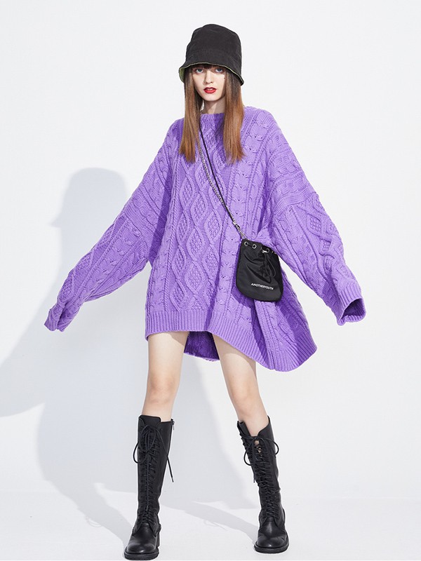 秋装穿什么单品会好看  紫色毛衣怎么搭配软萌又气质