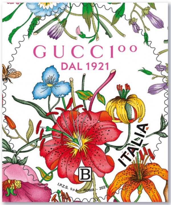 意大利邮政为奢侈品牌GUCCI发行邮票,枚售价1.1欧元,发行量为30万枚！