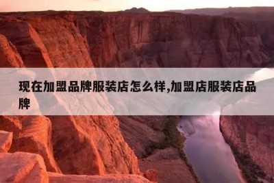 现在加盟品牌服装店怎么样,加盟店服装店品牌