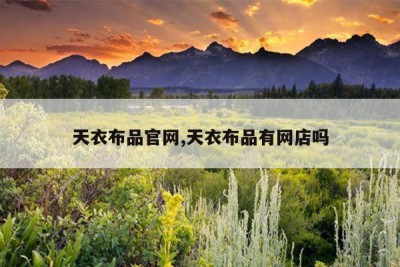 天衣布品官网,天衣布品有网店吗