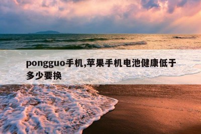 pongguo手机,苹果手机电池健康低于多少要换