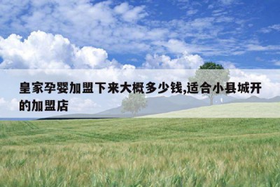 皇家孕婴加盟下来大概多少钱,适合小县城开的加盟店