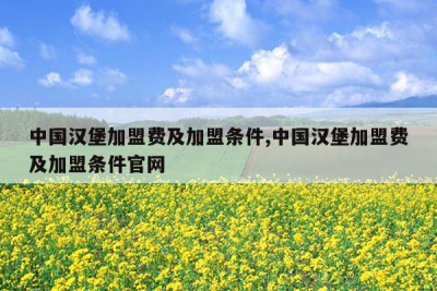 中国汉堡加盟费及加盟条件,中国汉堡加盟费及加盟条件官网