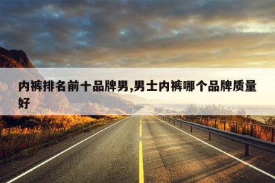 内裤排名前十品牌男,男士内裤哪个品牌质量好