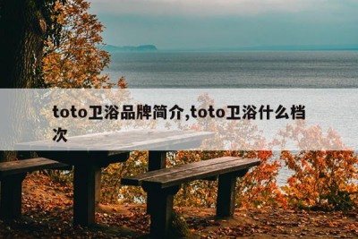 toto卫浴品牌简介,toto卫浴什么档次
