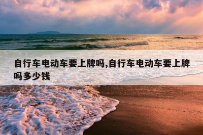 自行车电动车要上牌吗,自行车电动车要上牌吗多少钱