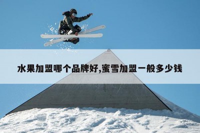 水果加盟哪个品牌好,蜜雪加盟一般多少钱