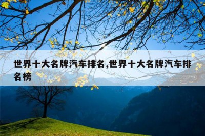 世界十大名牌汽车排名,世界十大名牌汽车排名榜