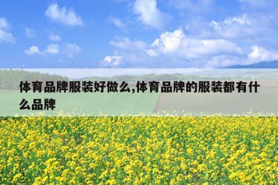 体育品牌服装好做么,体育品牌的服装都有什么品牌