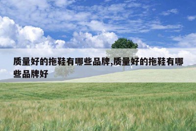 质量好的拖鞋有哪些品牌,质量好的拖鞋有哪些品牌好