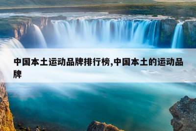 中国本土运动品牌排行榜,中国本土的运动品牌