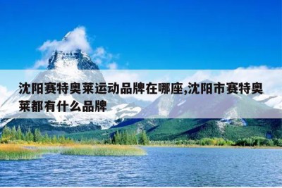 沈阳赛特奥莱运动品牌在哪座,沈阳市赛特奥莱都有什么品牌