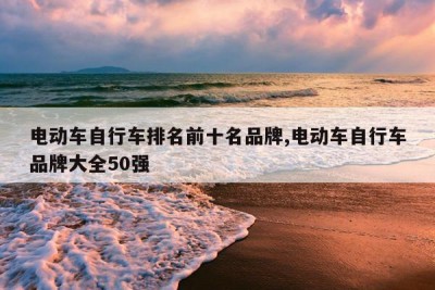 电动车自行车排名前十名品牌,电动车自行车品牌大全50强