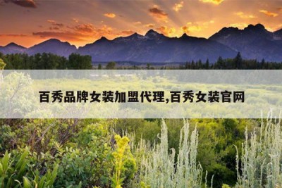 百秀品牌女装加盟代理,百秀女装官网