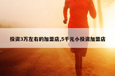 投资3万左右的加盟店,5千元小投资加盟店