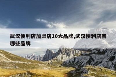 武汉便利店加盟店10大品牌,武汉便利店有哪些品牌