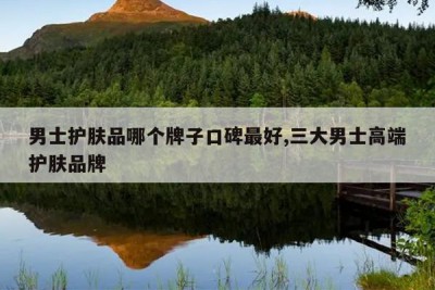 男士护肤品哪个牌子口碑最好,三大男士高端护肤品牌