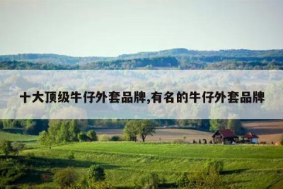 十大顶级牛仔外套品牌,有名的牛仔外套品牌