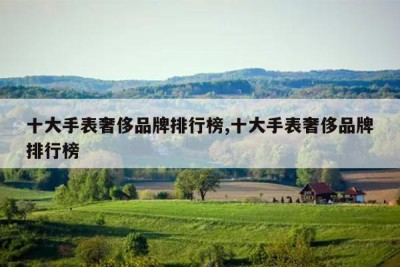 十大手表奢侈品牌排行榜,十大手表奢侈品牌排行榜