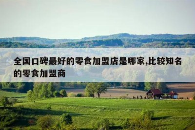 全国口碑最好的零食加盟店是哪家,比较知名的零食加盟商