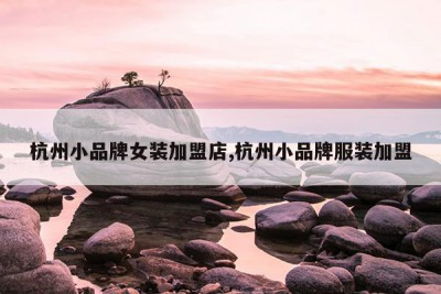 杭州小品牌女装加盟店,杭州小品牌服装加盟