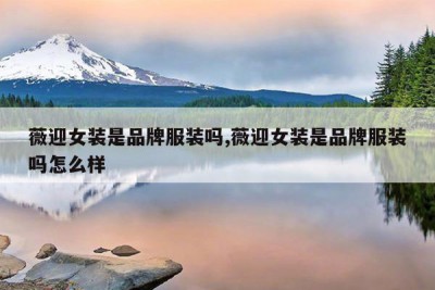 薇迎女装是品牌服装吗,薇迎女装是品牌服装吗怎么样
