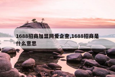 1688招商加盟网爱企查,1688招商是什么意思