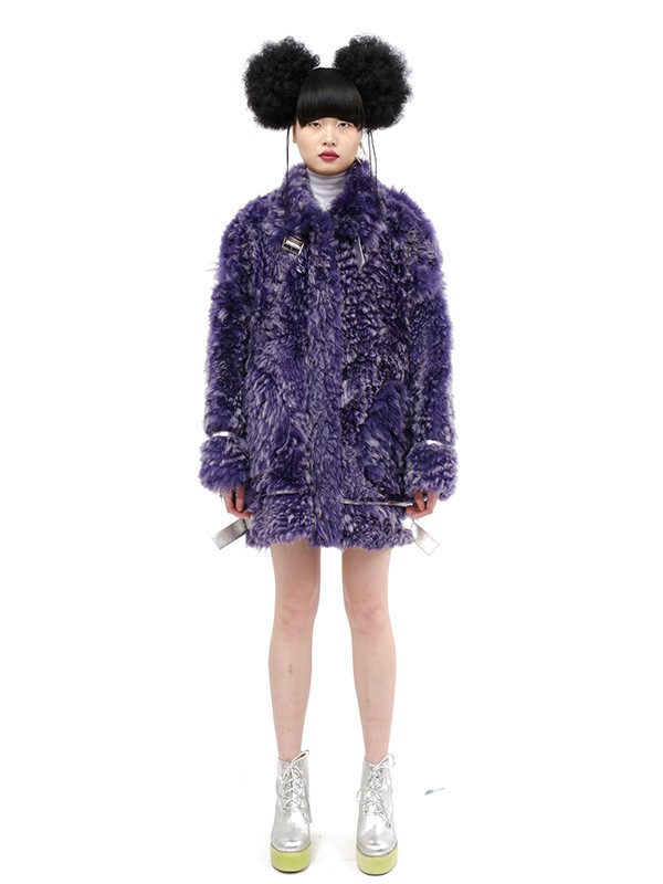 惠敏楠女装2020秋冬季紫色宽松外套