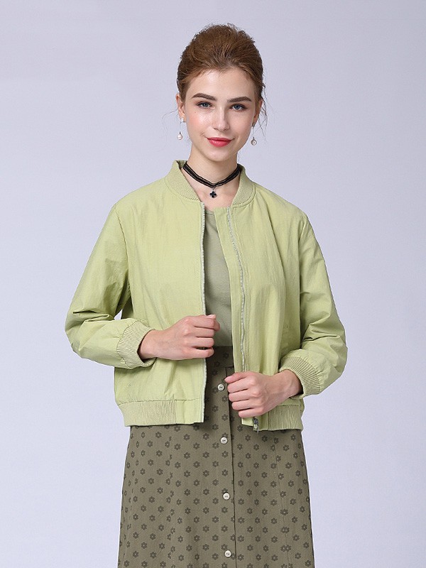 菲迪雅丝女装2020秋冬季绿色宽松外套