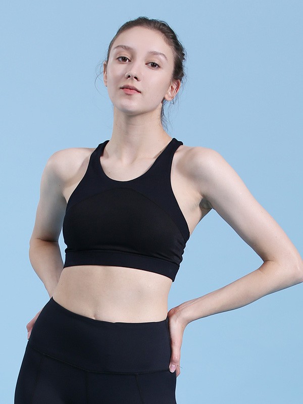 一梵瑜伽服2020夏季黑色纯色运动装
