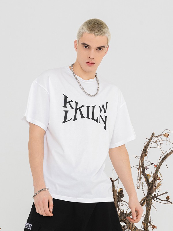 KILLWINNER2021春夏季白色字母T恤
