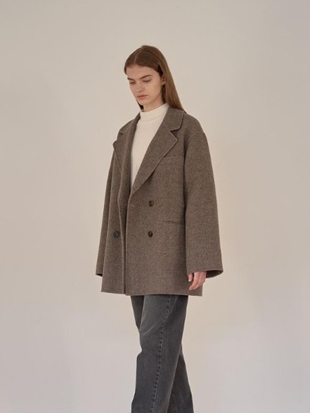 apMStyle女装2021秋冬季棕色纯色大衣